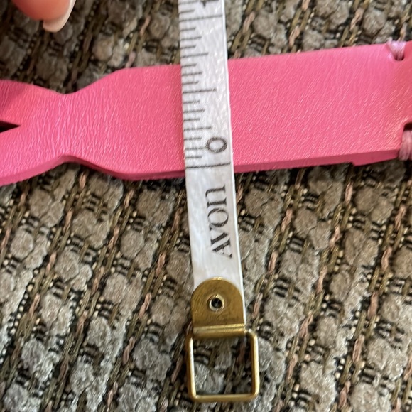 Lands’ End pink leather belt (sz m) - Picture 5 of 8